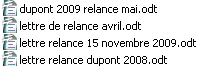 Le nom de fichier ne respecte aucune règle