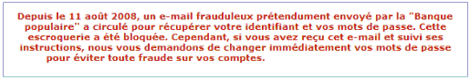 Exemple d'hameçonnage