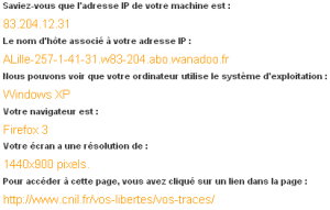 Vos traces sur les serveurs web