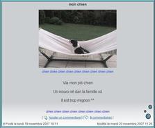 Billet d'un blog