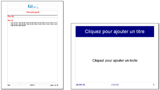 Exemples de modèles