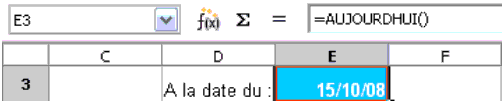 C'est toujours la date du jour qui s'affiche !