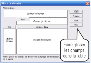 Paramétrage du tableau récapitulatif