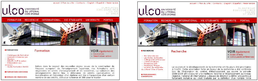 Cohérence visuelle entre les différentes pages d'un site