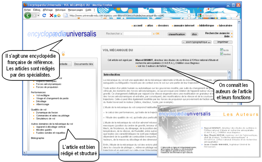 Un article de l'encyclopédie Universalis