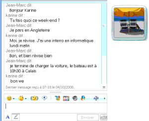 Exemple de messagerie instantanée