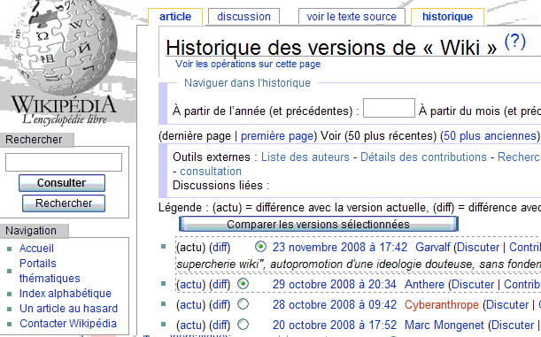 Wikipédia : un exemple d'utilisation d'un wiki